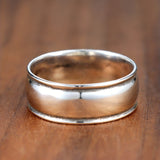 925 Sterling Silver Wide Band Polish Surface Wheel Shape Matching Rings