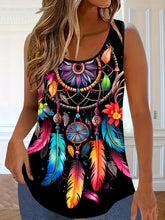 Women Sleeveless Bohemian Print Top