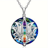 Seven Heart Chakra for Lotus Pendant Necklaces. They combine yoga elements with jewelry, aiming for the balance of the mind, body and spirit. These necklaces are suitable for couples, parties and special occasions.