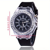Luminous Personality Rhinestone LED Fashion Trend Quartz Watch - Inteligente - For Men & Women - Couple Watch - Perfect Gift for Teens & Young Adults