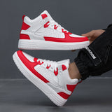 New Men'S High-top Lace-up Outdoor Large-size Basketball Shoes Fashionable And Versatile Casual Sports Shoes