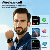 Smartwatch with Multiple Sports Modes, Wireless Calling, Weather Updates, Remote Camera Control, Music Playback, Compatible with iOS and Android, New 1.83-Inch Large Screen Smart Watch for Outdoor Activities & Daily Wear, Mul