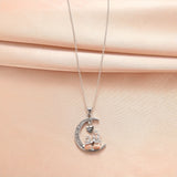 An elegant mother-daughter love necklace necklace
