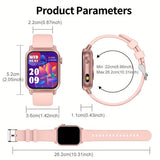 New fashionable sports smartwatch, 1.85-inch high-definition screen, built-in LED flashlight, IP68, supports wireless calling, message reminder, 100+sports mode, pedometer, with iPhone/Android devices, perfect gift