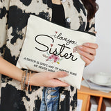 Personalized "I Love You Sister" Zipper Pouch