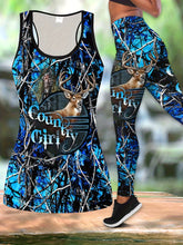 Women Animal Print Two-piece Set Crew Neck Racerback Tank Top & Slim Pants Outfit