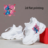 1 pair Stitch Cool glowing shoes, fashionable and versatile, lightweight outdoor shoes, cheap and good-looking shoes, durable | mesh | breathable, back to school season gift, 2D Flat