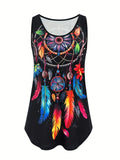 Women Sleeveless Bohemian Print Top