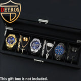 12pcs Men Watch Fashion Set: Casual Multi-color Combination Quartz Watch with