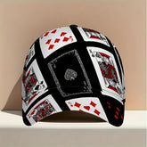 1pc Ace of Spades Design Baseball Cap - Black/Red/White Playing Card Chaos