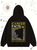 1pc Cancer Zodiac Signs Hoodie - Funny Cancer Traits Graphic Sweatshirt