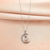 An elegant mother-daughter love necklace necklace