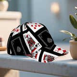 1pc Ace of Spades Design Baseball Cap - Black/Red/White Playing Card Chaos