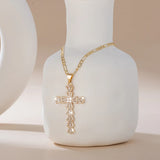 14K Gold-Plated Cross Pendant Necklace