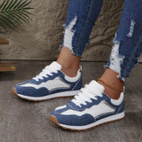 166-2 Blue Cloth White Shoelaces + White PU Versatile Comfortable Fashion