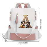 Disney Mickey Stylish Backpack with A-Z Letter Print Design