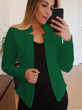 Women Elegant Solid Color Long Sleeve Cardigan Jacket