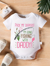 Girl's Casual Toddler & Infant Applique Short Sleeve Alphabet Print Onesie