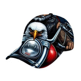 1pc Hip Hop Rider Flag Baseball Cap - Adjustable Lightweight Dad Hat with Bold Eagle & Motorcycle Design, Polyester, Machine Washable - Perfect Gift for Christmas, Halloween, Valentine'S Day, Outdoor Sports Cap | Bold Graphic