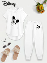 Women Mickey Mouse Graphic Two-Piece Hoodie and Pants Set