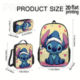 3pcs Limited Edition Stitch Back to School Combo Charming Stitch Christmas Hat - Cute Disney Inspired Accessory for lover Anime Gift for Stitch Lovers, for Teenager