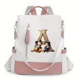 Disney Mickey Stylish Backpack with A-Z Letter Print Design