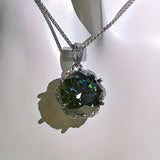 1pc 925 Silver 10-20 Carat Moissanite Pendant Chain Necklace, Suitable for Birthday Parties, for Men And Women.This is a jewelry suitable for gifting