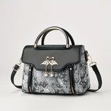 Women Scarf Ornament Large Capacity Shoulder Handbag,