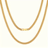 USA 5mm Cuban Link 18K Real Gold Plated Miami Cuban Curb Necklace Hip Hop Jewelry 16/18/20/22/24 Inch Neck Chains for Men Women