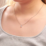 Drop Shipping 7 Days Fast Delivery Women Color D VVS Moissanite Diamond Solitaire Engagement Pendant Necklace