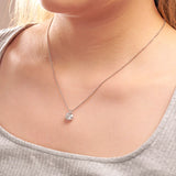 Local US Stock Women Jewelry Classic White Gold Plated 925 Sterling Silver VVS Moissanite Diamond Pendant Necklace