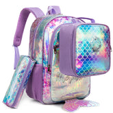 BunnyFly Cartoon Pattern Fashion Style Large Capacity Kids Student School Backpack with Lunch Box Bag-Unisex Design