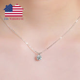 Drop Shipping 7 Days Fast Delivery Women Color D VVS Moissanite Diamond Solitaire Engagement Pendant Necklace