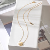 Stainless Steel Round Charm North Star Sun and Moon Necklace