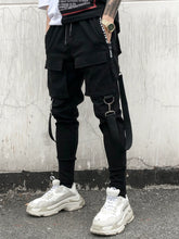 Youth Mechanical Style Ribbon Japanese Style Fried Street Tactical Pants