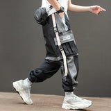 Country Trendy Cargo Loose Korean Style Patchwork Ins Pants