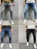 2024 New Arrival Fashion Men Stretch Tight Skinny Jeans Denim American Casual Pants Trendy Men's Jeans