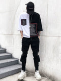 Youth Mechanical Style Ribbon Japanese Style Fried Street Tactical Pants