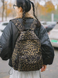 2025 New Arrival Fashion Leopard Print Backpack Female Easiest for Match Leisure Travel Backpack Sexy Style Schoolbag Ins Niche Style