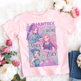 2025 Summer Kpop Demon Hunters T Shirt Kids Cartoon Anime Meme Print Clothes Round Neck Basic Boys Tops Casual Shirts Gift