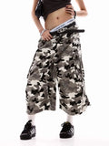 American Fashion Camouflage Overalls Cropped Trousers Men and Women Y2K Street Hiphop Popular Multi-pocket Wide-leg Casual Pants