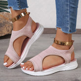 2025 New Women Sandals Mesh Summer Platform Sandals Women Open Toe Wedge Sandals Ladies Outdoor Casual Shoes Zapatillas Muje