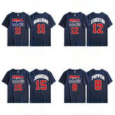 1992 Dream Team T-shirt American Men's Basketball Training Top Vintage Dream One Sports Casual Cotton Short Sleeves Oversize Top