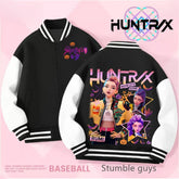 2026 Spring Autumn New Boys Girls Jacket KPop Demon Hunters Printed Baseball Uniform for 4-14 Years Children Sports Outerwear