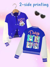 Disney fashion trend baseball jacket, suitable for daily sports and casual wear, printed with cute Daisy pattern, nice gift.