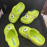 Cartoon Summer Anti-Slip Outdoor Casual Beach Shoes Monster Big Eyes Mike Hole Slippers Comfortable Breathable Sandals Gift