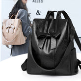 Anti Theft Backpack 2025 New Retro Fashion Korean Version Versatile Soft Leather Bag Large Capacity Backpack