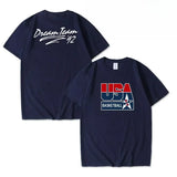 1992 Dream Team T-shirt American Men's Basketball Training Top Vintage Dream One Sports Casual Cotton Short Sleeves