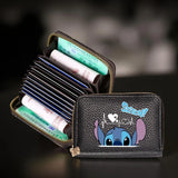 1pc Stitch Accordion Zipper Card Bag, Card Holder Coin Wallet Credit Card Holder, Portable Zippered Coin Bag For Everyday Use
