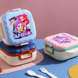 800ml for K-Pop Demon Hunters Lunch Box Placed in Microwave Without BPA Comes with Spoon Fork Portable Student Office Workers